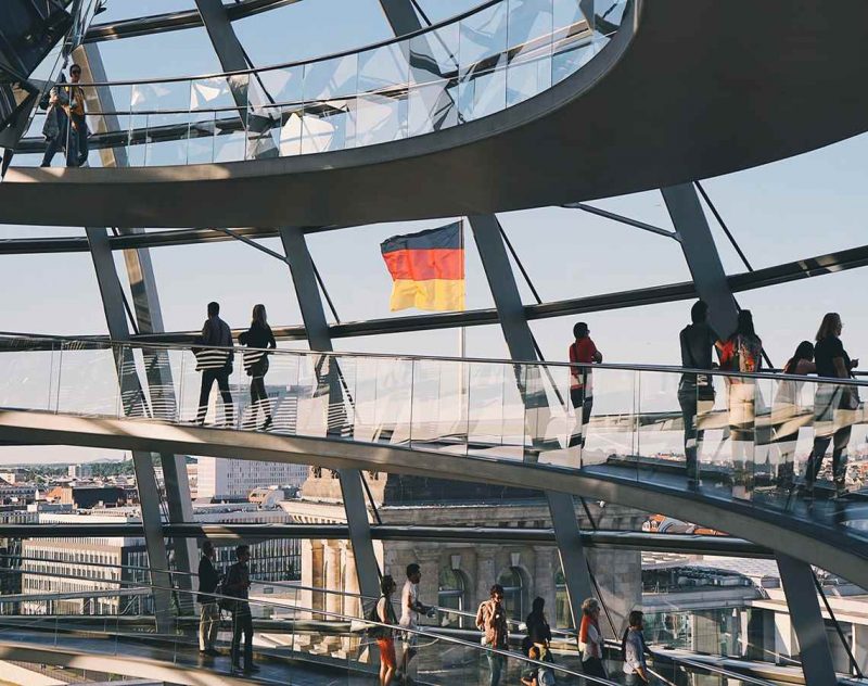 Besök i Reichstag under konferensresa Berlin